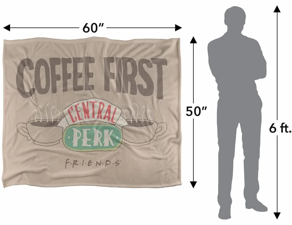 Friends The One With The Coperta super morbida al tatto setoso – 152 x 127 cm