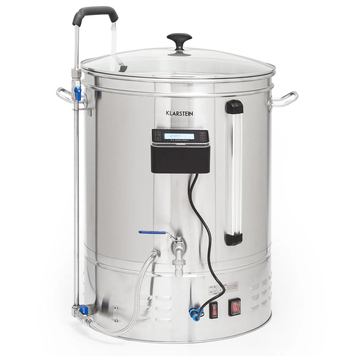 KLARSTEIN Kit Birra Artigianale Completo, Fermentatore Birra da 65L, Kit per Fare la Birra in Casa in Acciaio Inossidabile, Kit Birra Fai da Te, modalità Automatica, 3300W, Auto-Mode, Smart App