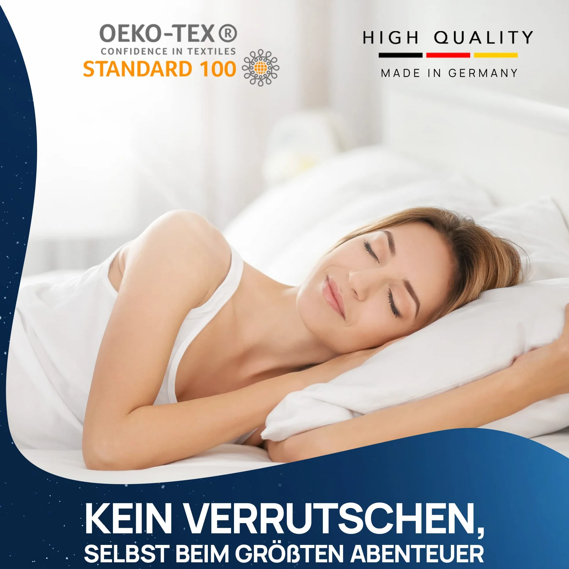 LILENO HOME Coprimaterasso antiscivolo, coprimaterasso utilizzabile anche come coprimaterasso, 140 x 170 cm
