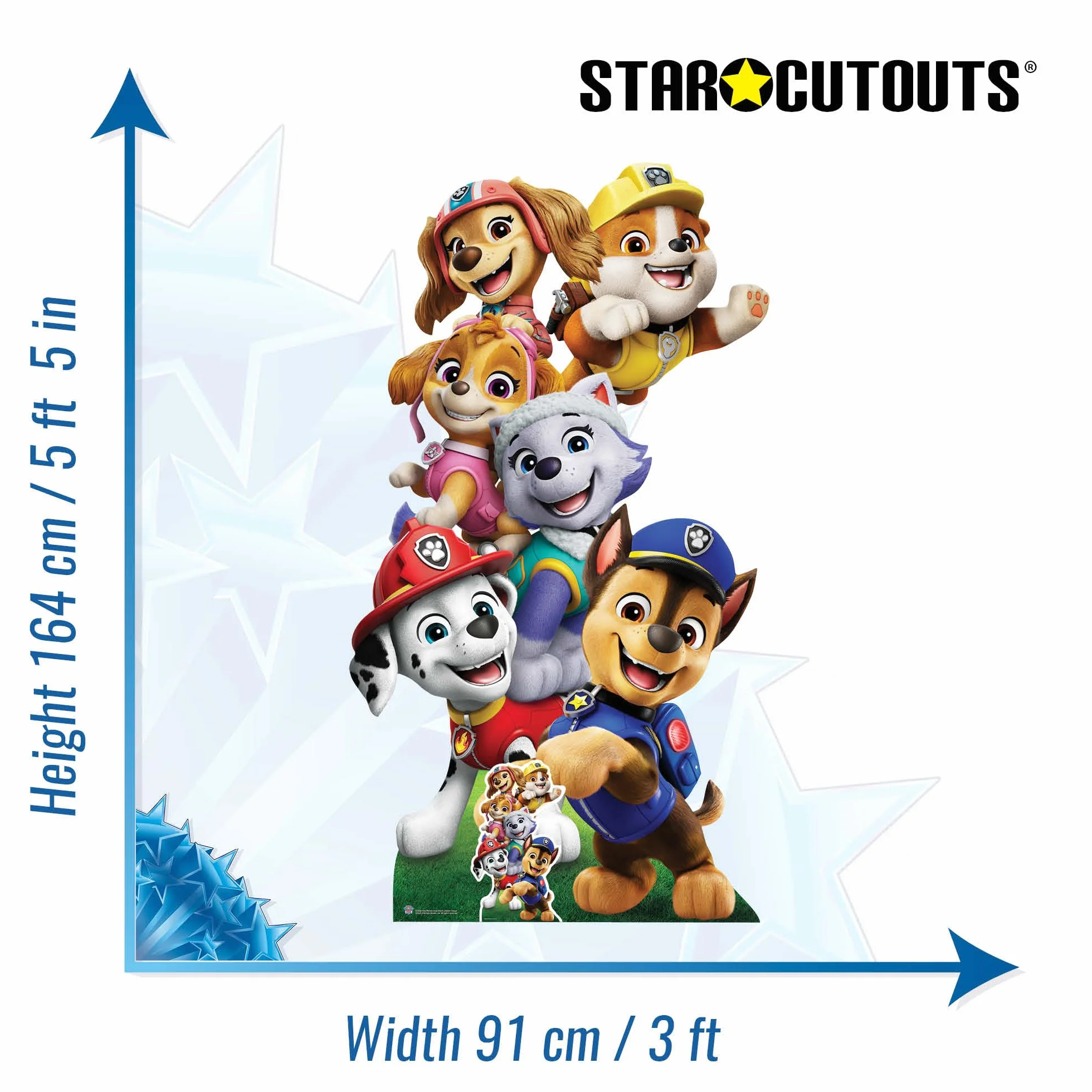 Star Cutouts Cartonato SC4602 Paw Patrol, altezza 164 cm, ideale per feste a tema Paw Patrol, compleanni, fan, decorazioni per stanze ed eventi