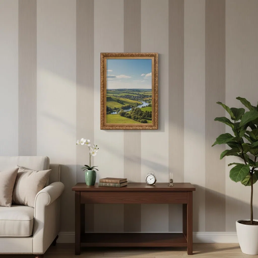 Victor cornice portafoto “Rubens” marrone oro 30x40 cm – profilo: 30 x 20 mm – stile barocco antico – vetro vero – decorazione per la casa