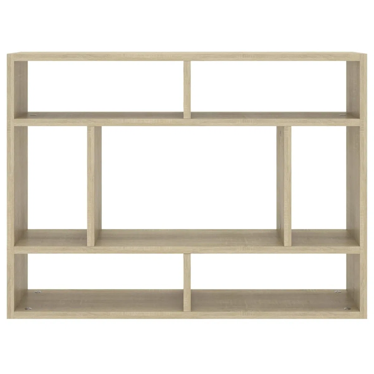 Gecheer Mensola da parete con scomparti aperti, per CD, DVD, in legno di rovere Sonoma, 75 x 16 x 55 cm, for libri, collezioni, decorazioni