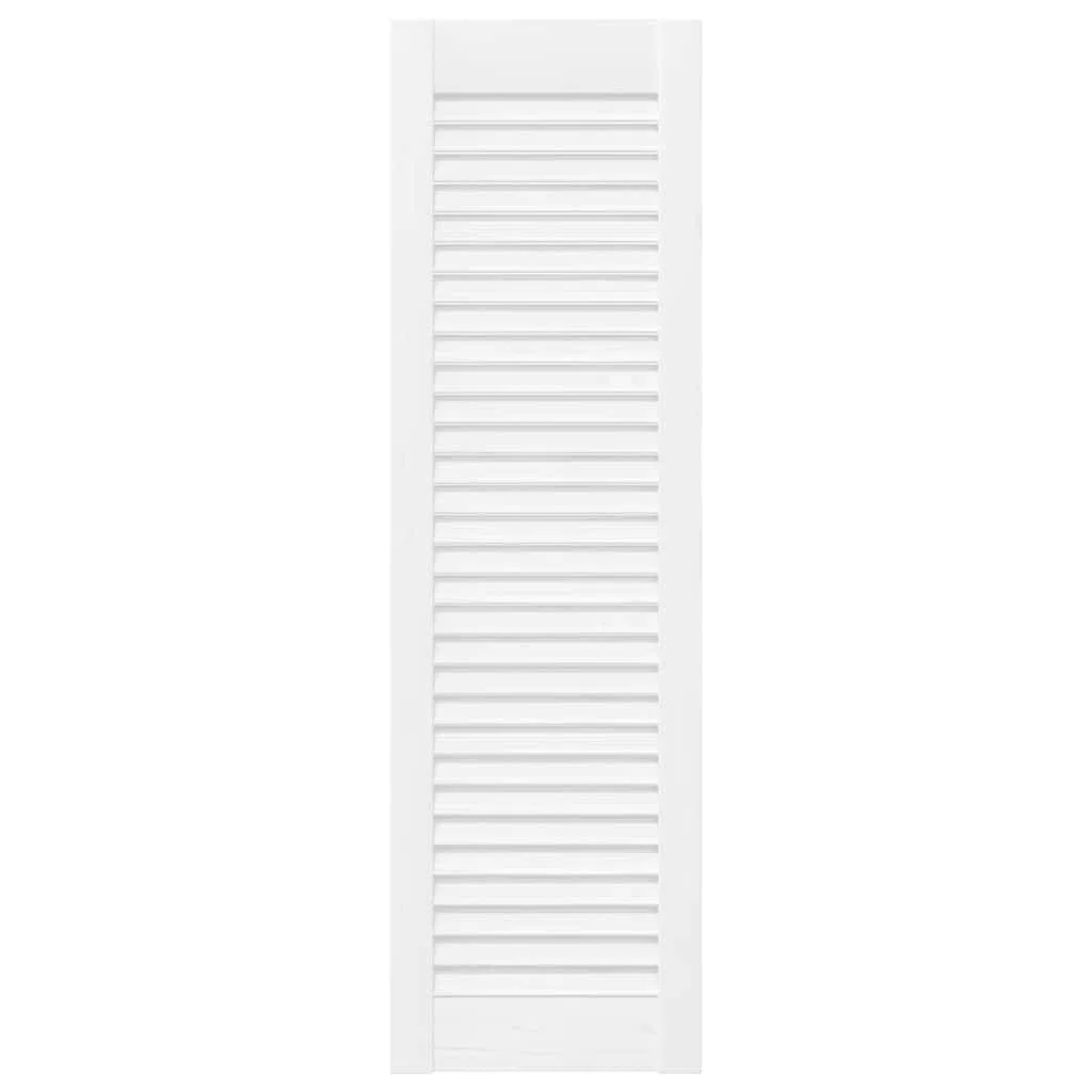 vidaXL Ante a Lamelle 2 pz Bianche 99x29,5 cm, porta della mobilia, porta dell'armadio, pannello a lamelle in legno, porta dell'armadio con le doghe