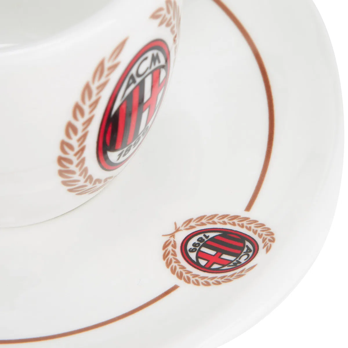 A.C. Milan - Set Tazzine caffè, Prodotto Ufficiale, Nero-Rosso, TU