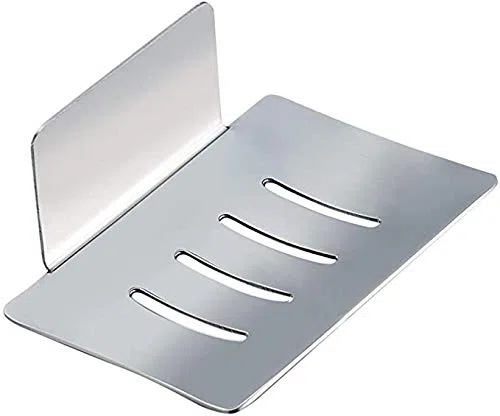 Portaspugna Portasapone in Acciaio Inox Nessuna perforazione Porta Sapone Sistema di Vuoto Senza Trapano - Utilizzabile in Bagno e Cucina （Cromo）