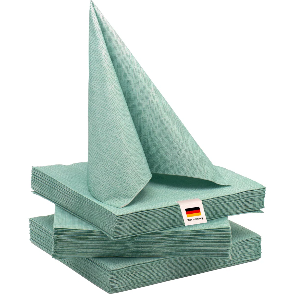 100% Mosel Tovaglioli, 60 pezzi (33 x 33 cm), colore verde eucalipto, decorazione da tavolo per matrimonio, comunione, cresima, battesimo e compleanno