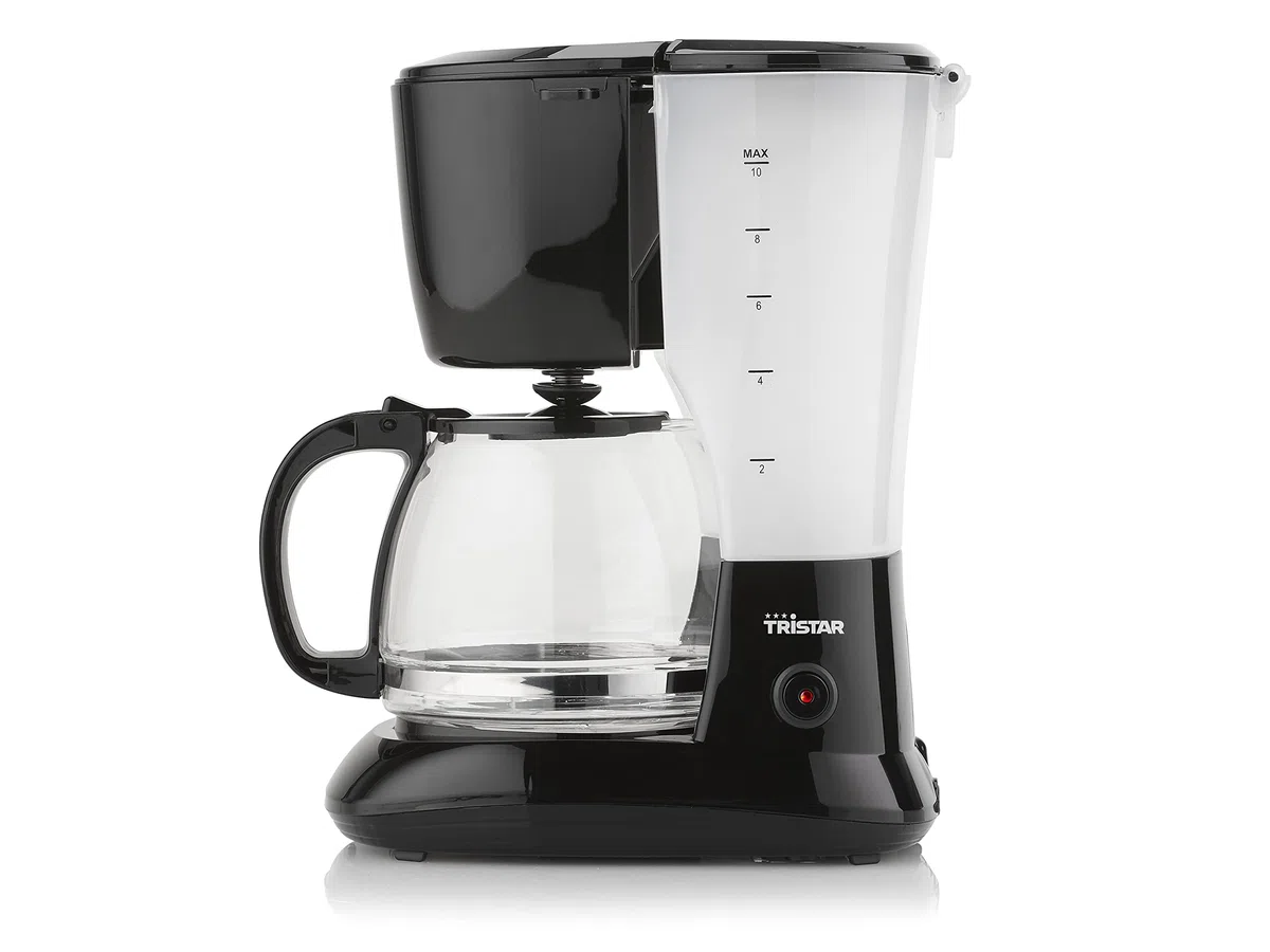 Tristar CM-1245 Caffettiera Elettrica Americana 800 Watt, Plastica e Vetro, Grigio Nero, 1,25 Litri, 750 W, 12 Cups