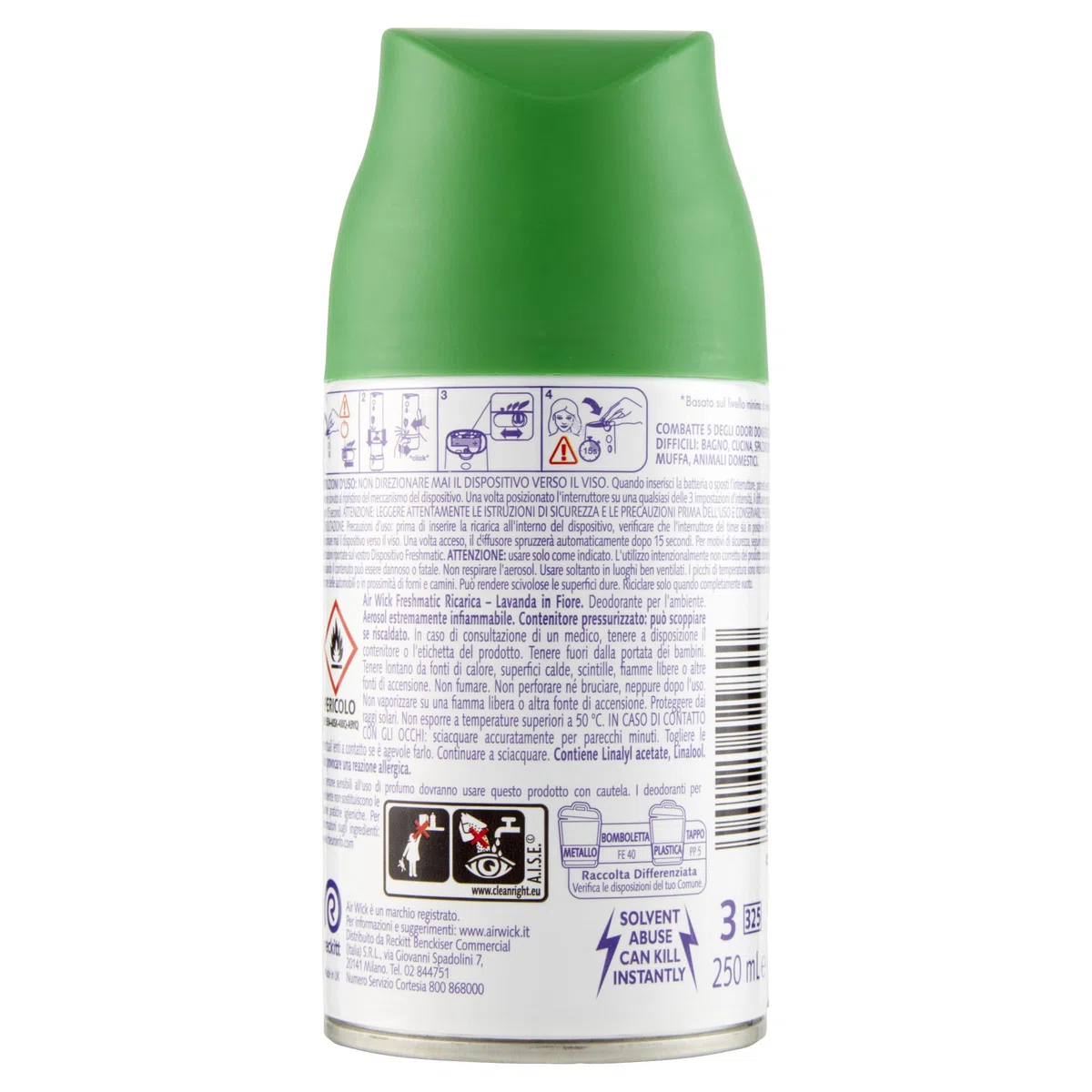 Airwick Freshmatic Ricariche Lavanda in Fiore, Profumatore per Ambiente, 250 ml, Confezione da 6