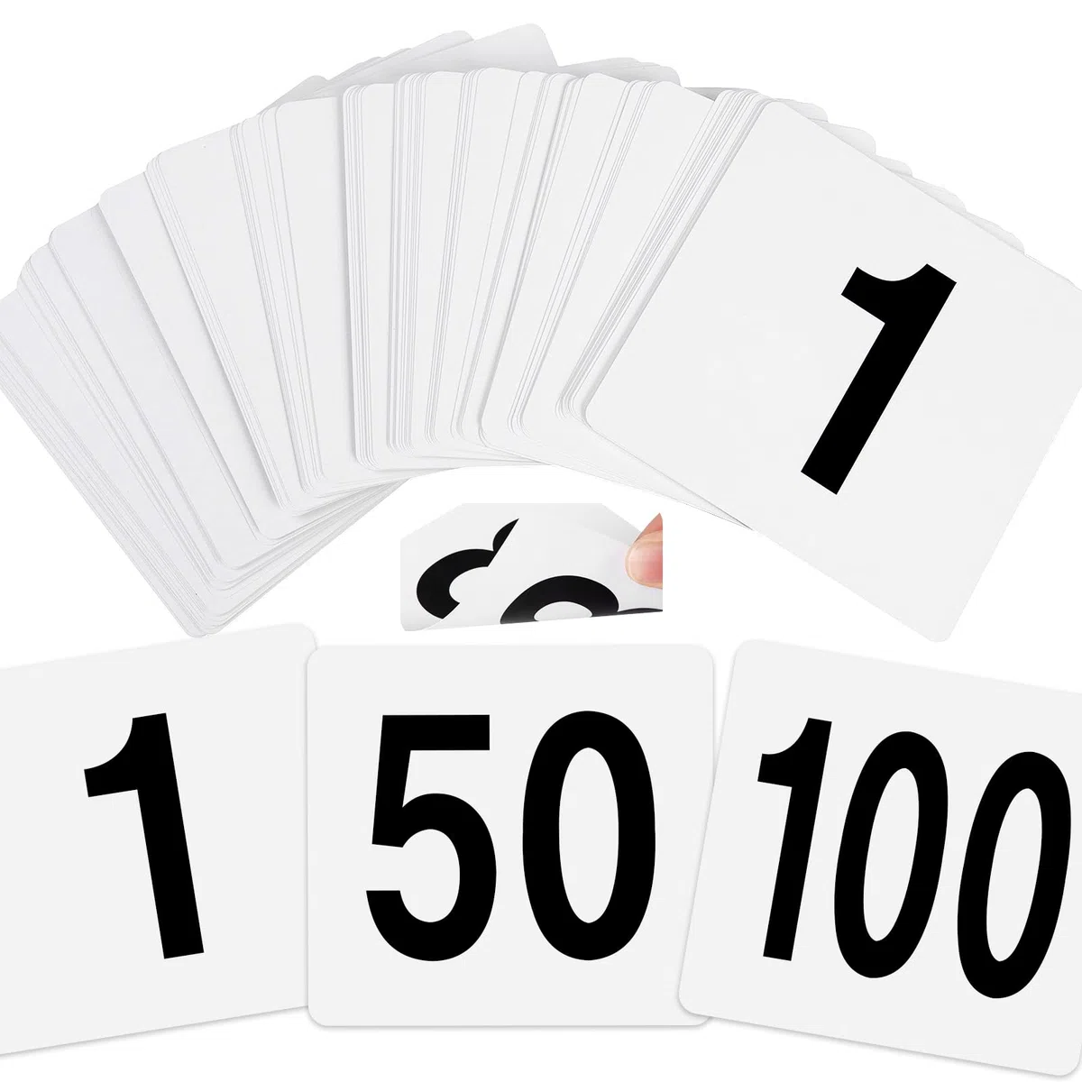 100 numeri da tavolo da 1 a 100, in plastica, double face, 10 x 9 cm, per matrimoni, ristoranti, ricevimenti, feste, anniversari, eventi