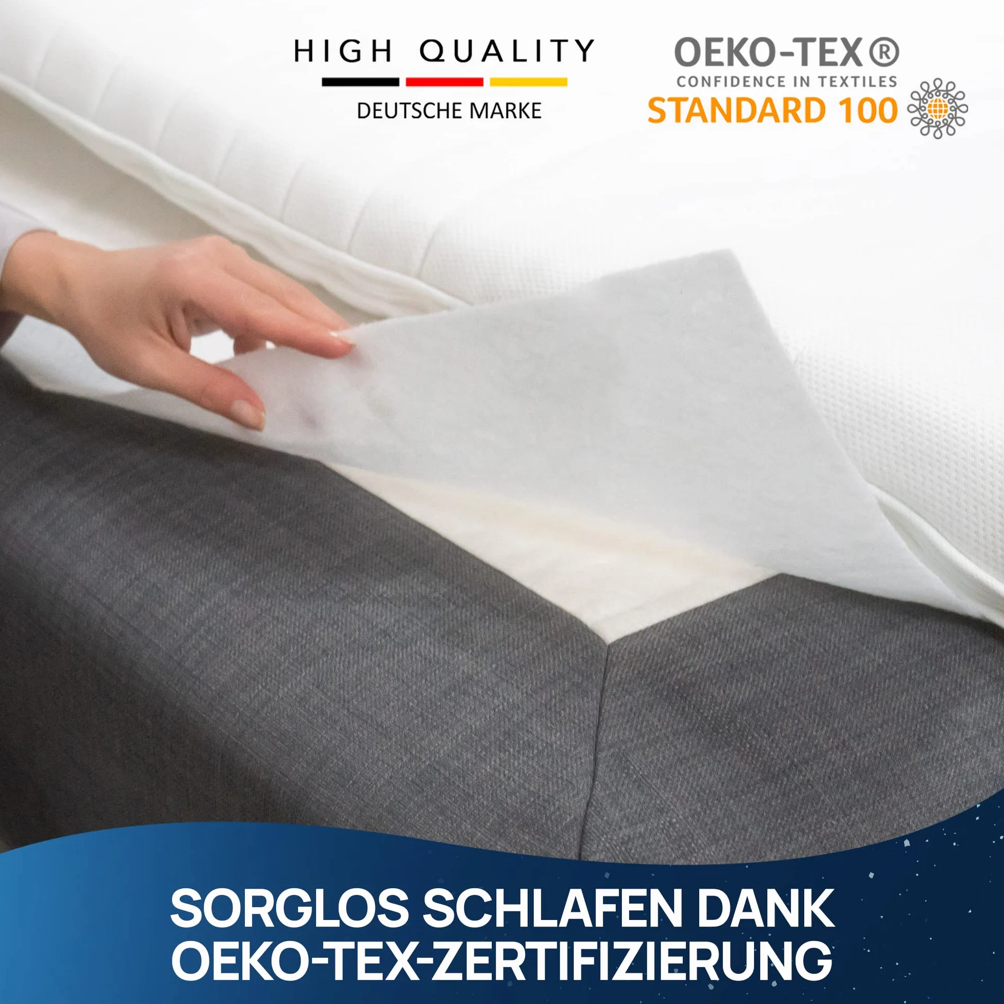 LILENO HOME Coprimaterasso antiscivolo, coprimaterasso utilizzabile anche come coprimaterasso, 140 x 170 cm