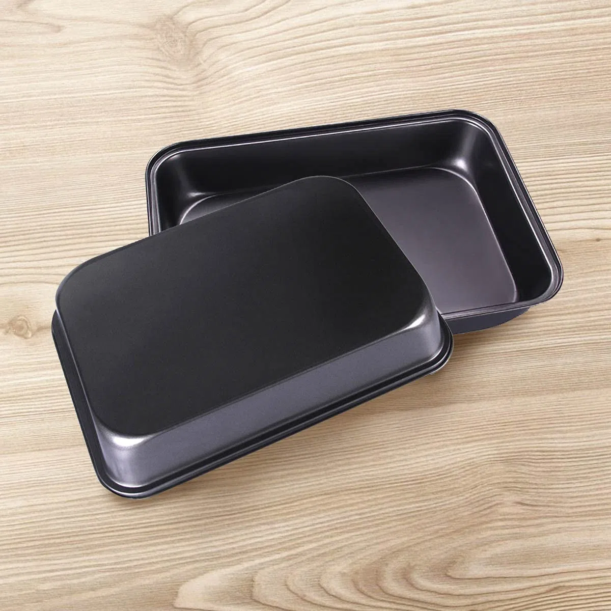 Teglia per Arrosti 32x22x5.5cm, Rettangolare per Dolci in Acciaio al Carbonio, Rostiera da Forno per Biscotti e Grigliate