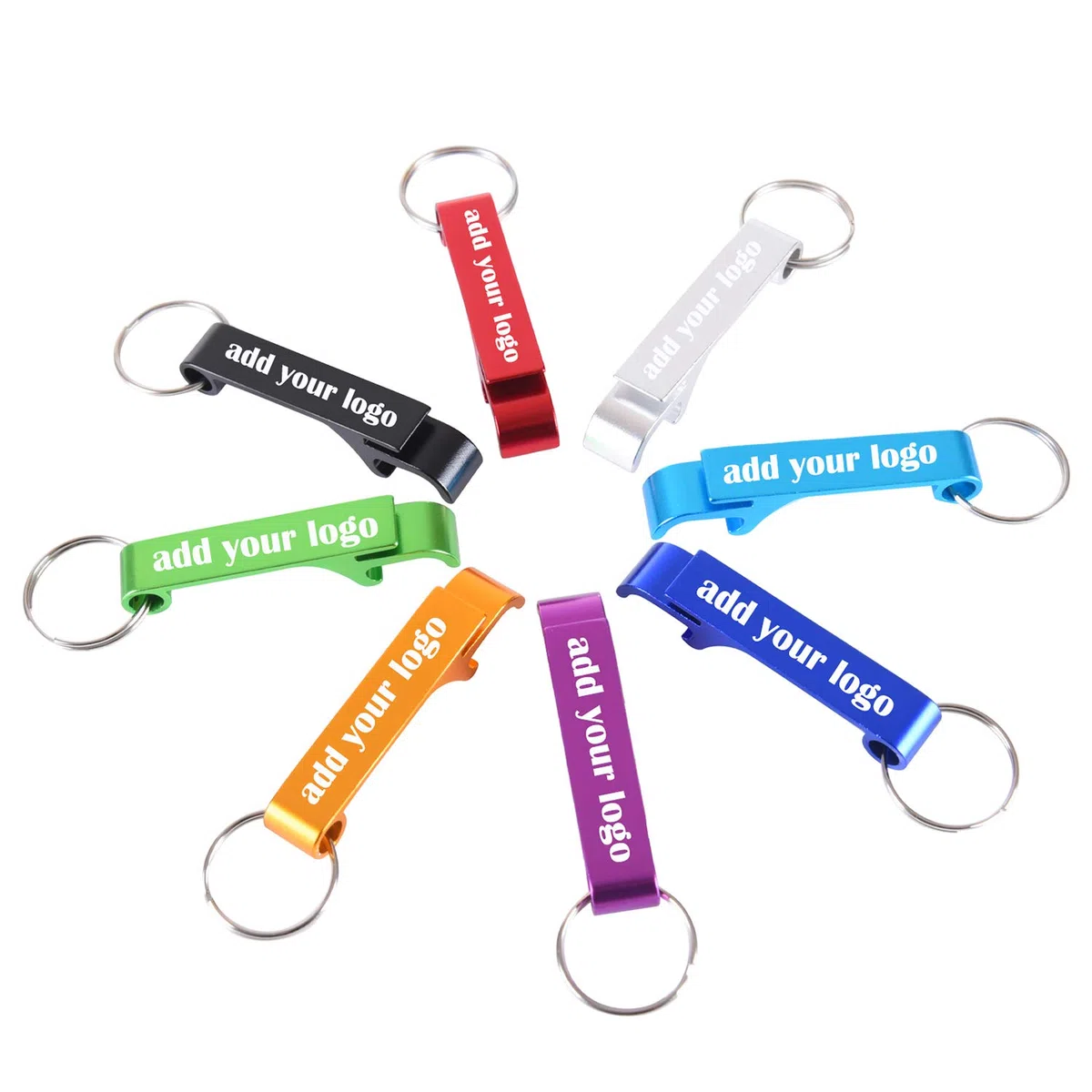 50pcs Apribottiglie personalizzato con il vostro testo design logo Alluminio portachiavi personalizzato birra apribottiglie per matrimonio compleanno festa regalo