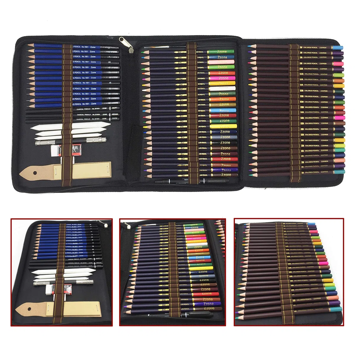 Matite da disegno, 72 matite da schizzo e matite colorate, per colorare e disegnare, ideali per artisti, adulti