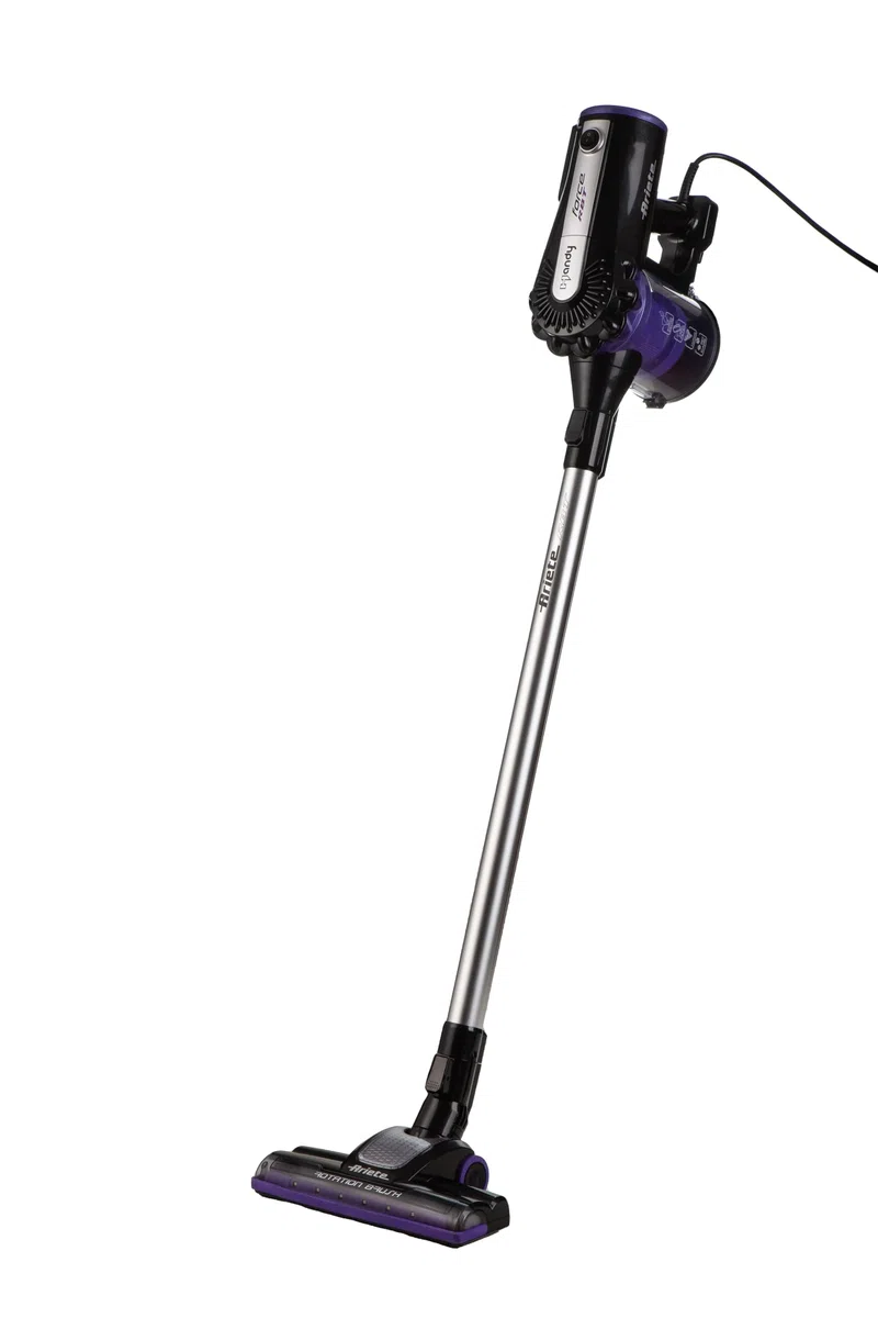 Ariete 2359 Handy Force RBT, Scopa elettrica con Filo 2 in 1 aspirapolvere e aspira briciole, 600W, Filtro HEPA, Tecnologia ciclonica Senza Sacco, Spazzola motorizzata, Viola
