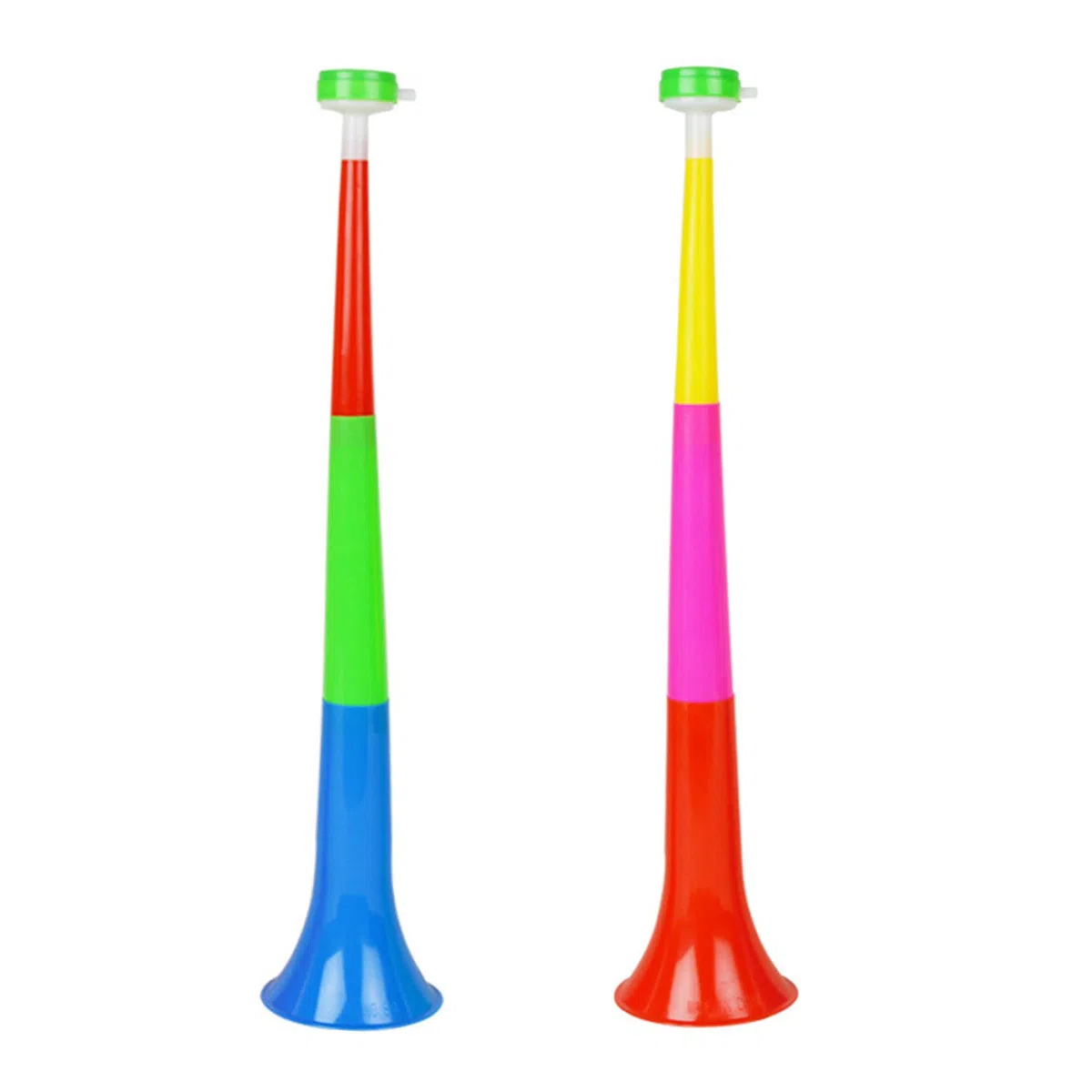 2 PCS Trombe Vuvuzela Plastica Cheerleader Suonando Tromba Tromba Forte Spettatore Tifoso Clacson Creare Rumore Tromba Merchandising Fan Celebrazioni Sportive Stadio Partita Calcio Tromba