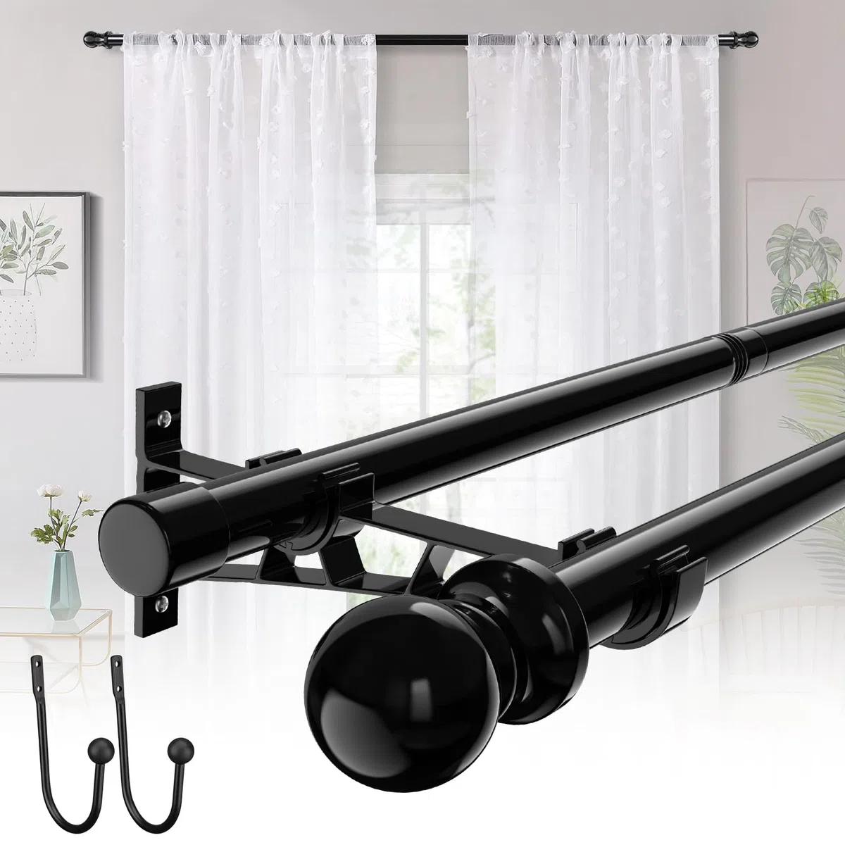 Bastone per Tenda da Doccia,82 a 243 cm,Bastone per Tenda da Doccia Telescopica Estensibile Stile industriale, Asta per Tende da Doccia in Ferro per Doccia e Vasca da Bagno,Comprese Viti e Tasselli