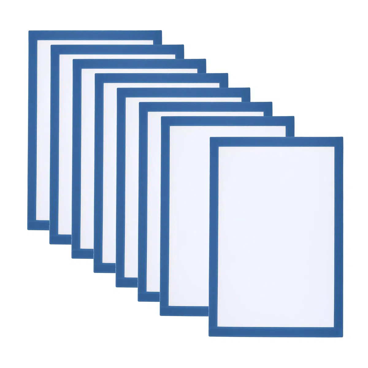 PATIKIL Cornice Magnetica per Foto A4, Confezione da 8 Cornici Magnetiche Autoadesive per Esposizione di Foto, Opere d'Arte, Su Frigorifero, Finestra e Parete, Colore Azzurro Chiaro