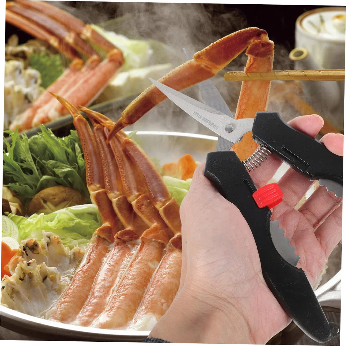 Set Pinza per Crostacei in Acciaio Inossidabile, Utensili per Cucina Sicuri per Mangiare Crostacei, Include Strumenti Apri Guscio Granchio, per Frutti di Mare