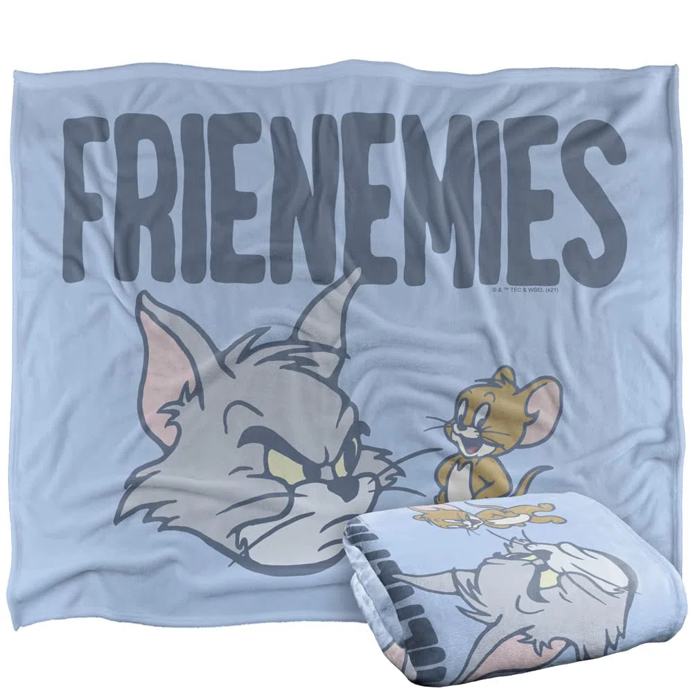 TOM AND JERRY Copriletto super morbido al tatto 152 x 127 cm
