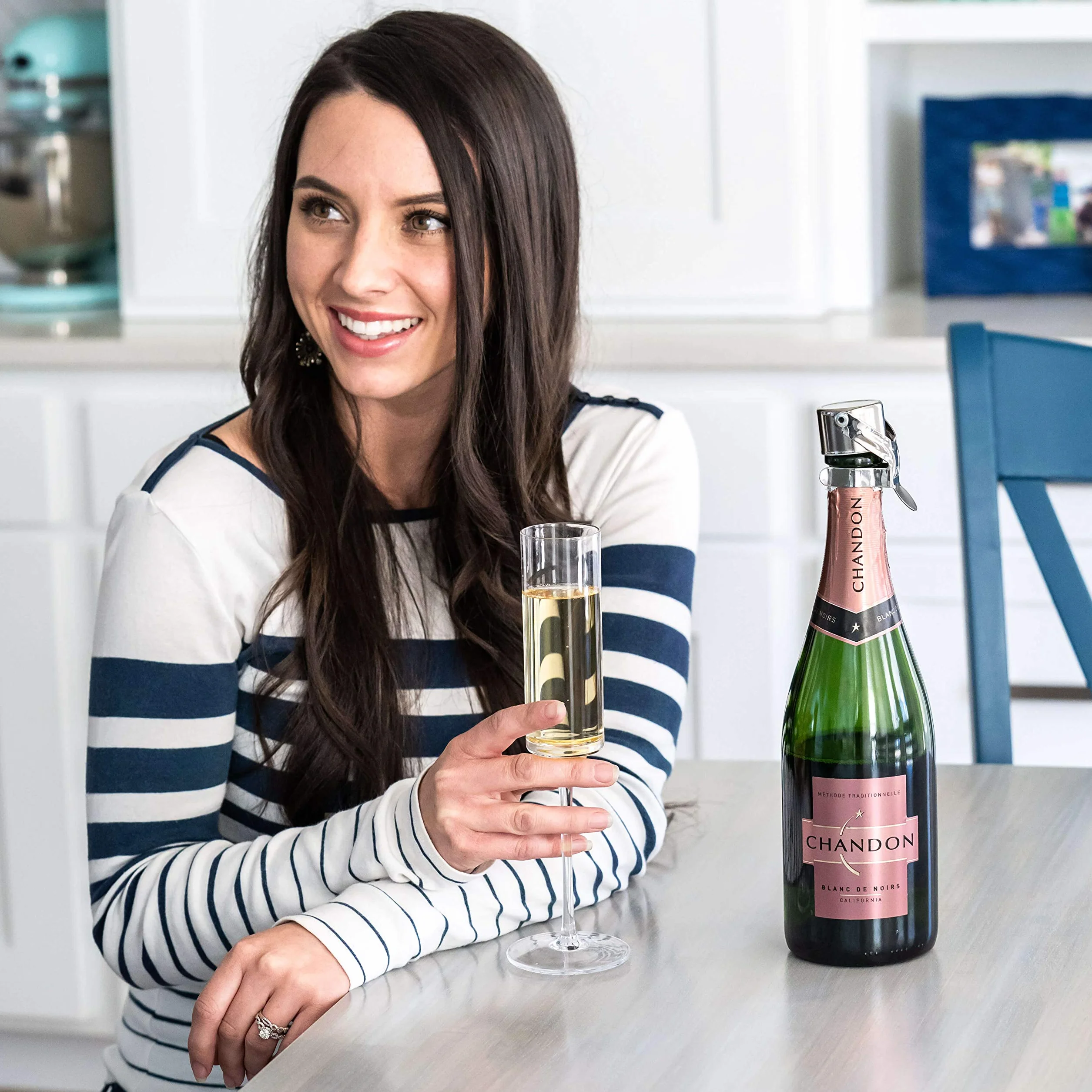 Tappo per Champagne Kloveo - Tappo per Bottiglie WAF Professionale per Champagne, Cava, Prosecco, e Spumante - Tenuta Brevettata (Senza Pompa a Pressione) - Prodotto in Italia