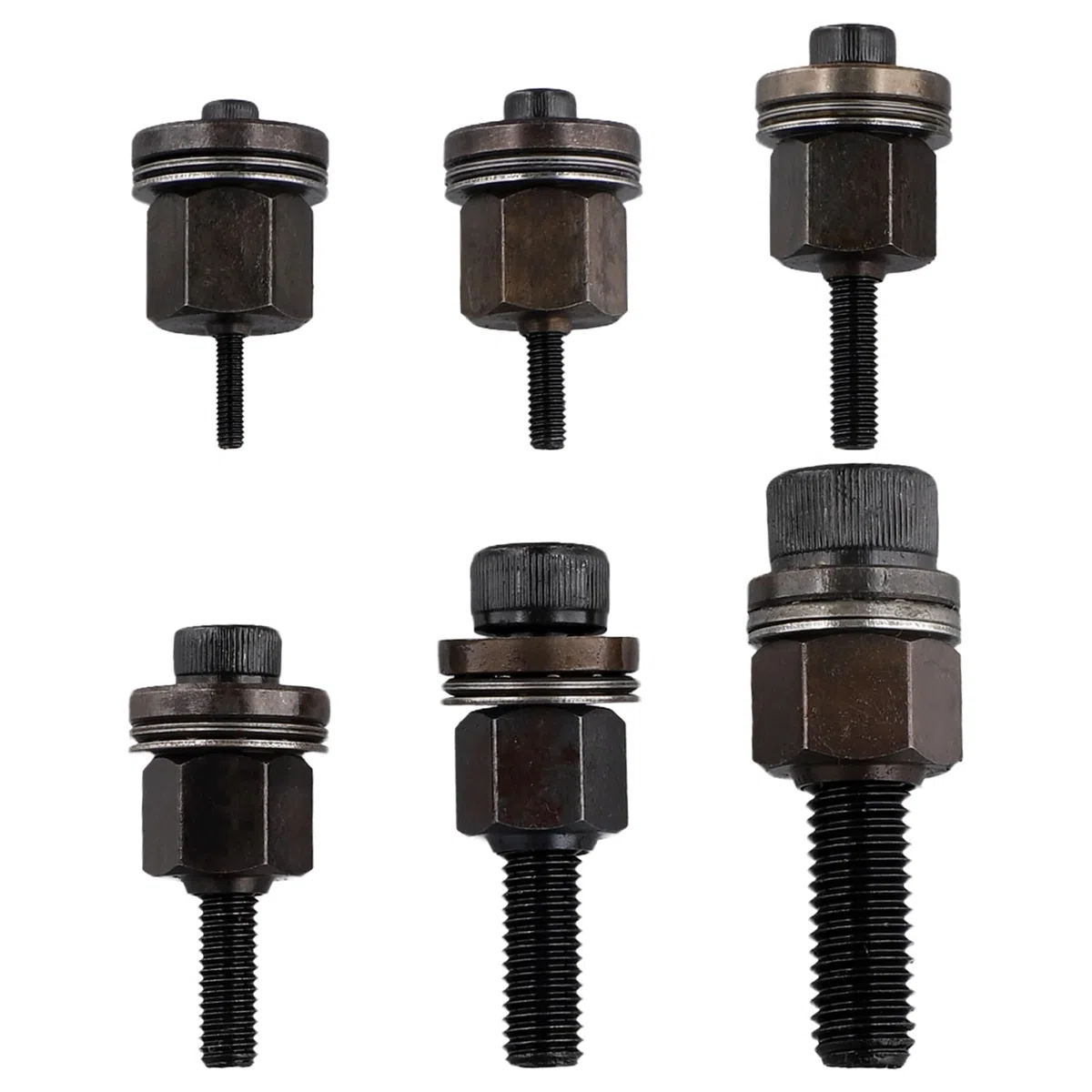 Set di Teste In Acciaio per Rivetti Manuali da 6 Pezzi Rivettatrice Manuale per Sostituire Dado Della Punta M3//M5/M6/M8/M10 Testa Mandrino per Lo Strumento per per Rivetti