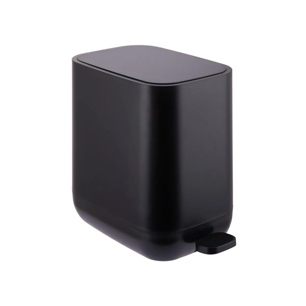 Relaxdays Cestino Relaxdays, 7 L, Chiusura Soft, Secchio Interno Rimovibile, plastica Opaca, a Pedale, Nero, 30x18x28 cm