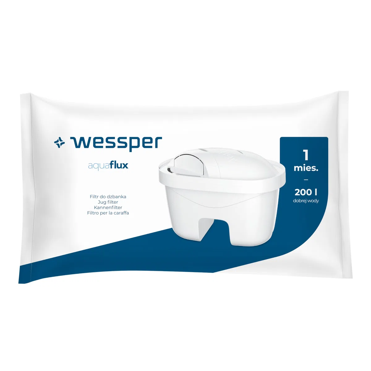 Wessper Filtro Acqua Compatibile con Laica Bi-Flux, Brita Maxtra – Cartucce per Caraffa Filtrante – Riduce Calcare, Cloro e Metalli Pesanti – Gusto Puro – 6 Pezzi
