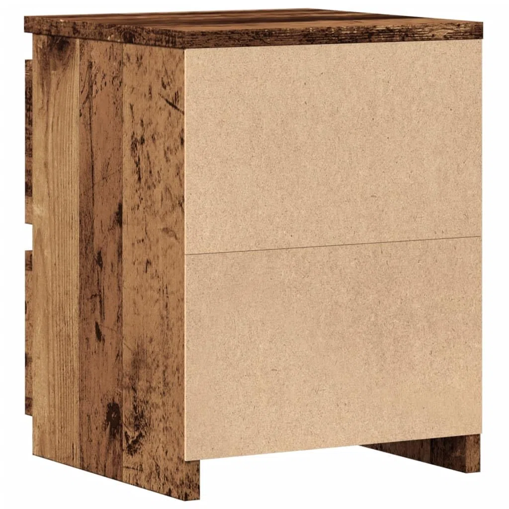 vidaXL Comodini 2 pz Legno Antico 30x30x40 cm in Legno Multistrato