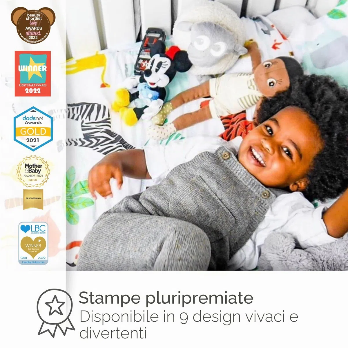 Bloomsbury Mill - Set Copripiumino Singolo Animali del Safari e Giungla - Lenzuola Letto Singolo Reversibile Per Ragazzi e Ragazee - Set di biancheria da letto per bambini - 135 x 200 cm e Federe