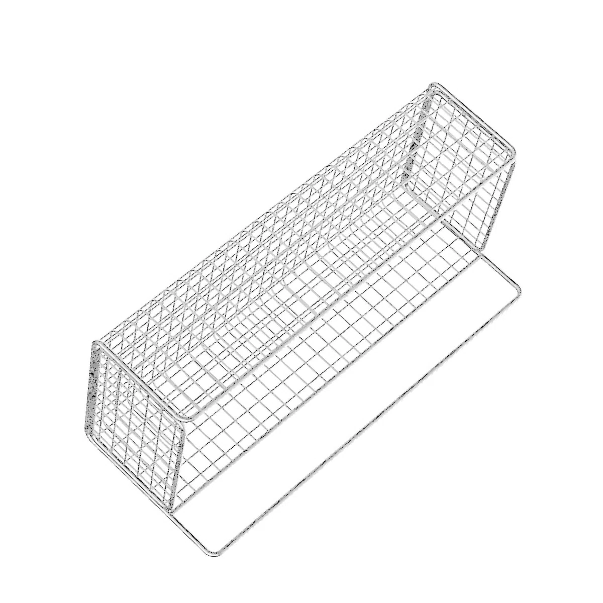 Cesti Sospesi in Metallo,sotto I'armadio in Metallo,Cesti di Frutta,Cesto Portaoggetti Autoadesivo in Ferro,per Cucina Bagno e Dormitorio(Bianco,15x15,5x36cm,270g)