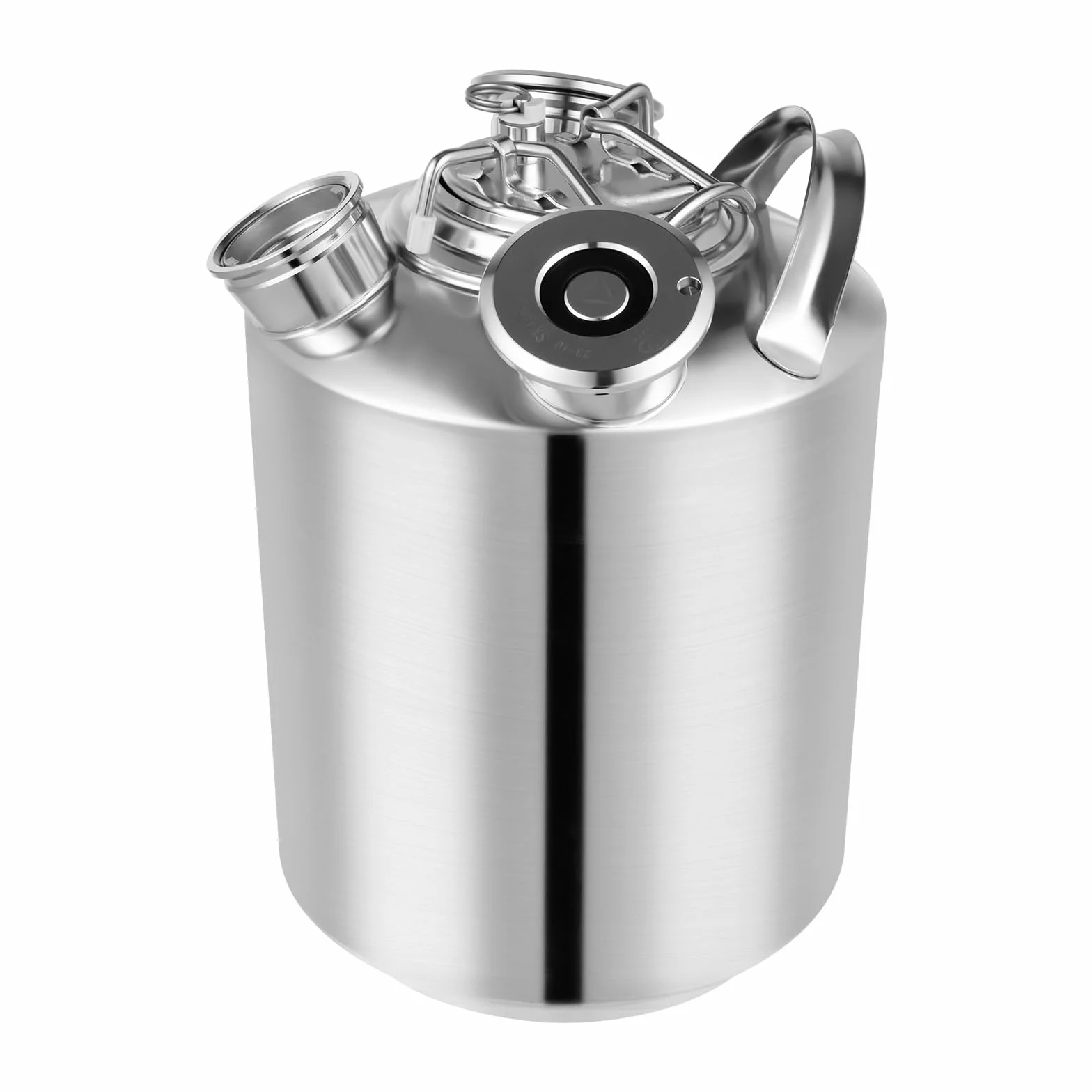 Botte Per La Pulizia Della Birra Da 10 L In Acciaio Inox 304 Con 3 Teste E Coperchio, Modello 10L Bierreinigungsfass Rostfreier, Colore Argento