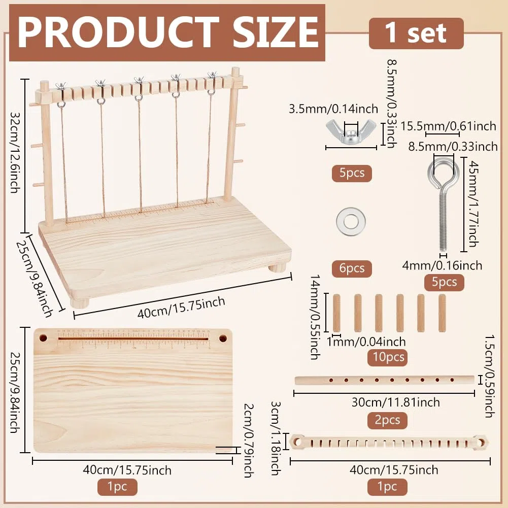 BENECREAT Set di Telai per Cucito e Rilegatura In Legno, Telaio per Rilegatura Libri, Forniture per Rilegatura A Mano di Libri Fatti A Mano, Fai Da Te, 40x25x32cm
