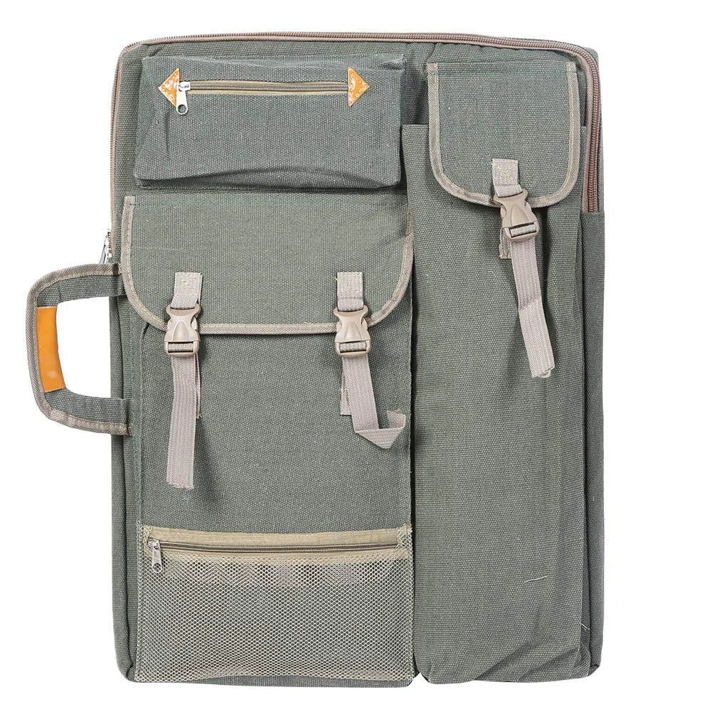 HEEPDD Artisti Carry Bag, Canvas 4K Artist Portfolio Carry Borsa a tracolla multifunzionale Drawboard Zaino per disegno Sketching Pittura 25.98 x 19.69in