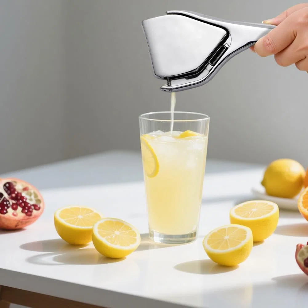 Lemon Squeezer in metallo - spremiagrume manuale & di alta qualità per limoni, lime e arance - lavabile in lavastoviglie