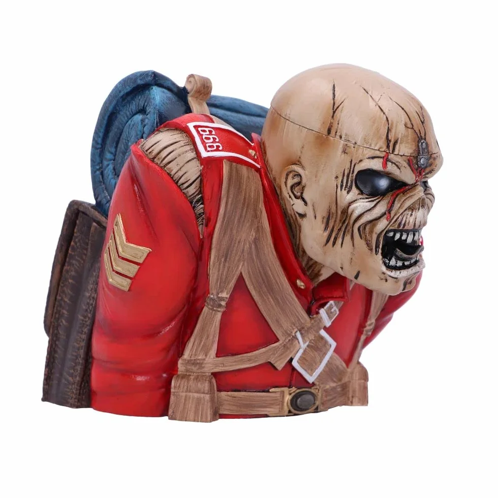 Nemesis Now Scatola Busto Iron Maiden The Trooper con Licenza Ufficiale (Piccolo) Rosso, 12 cm
