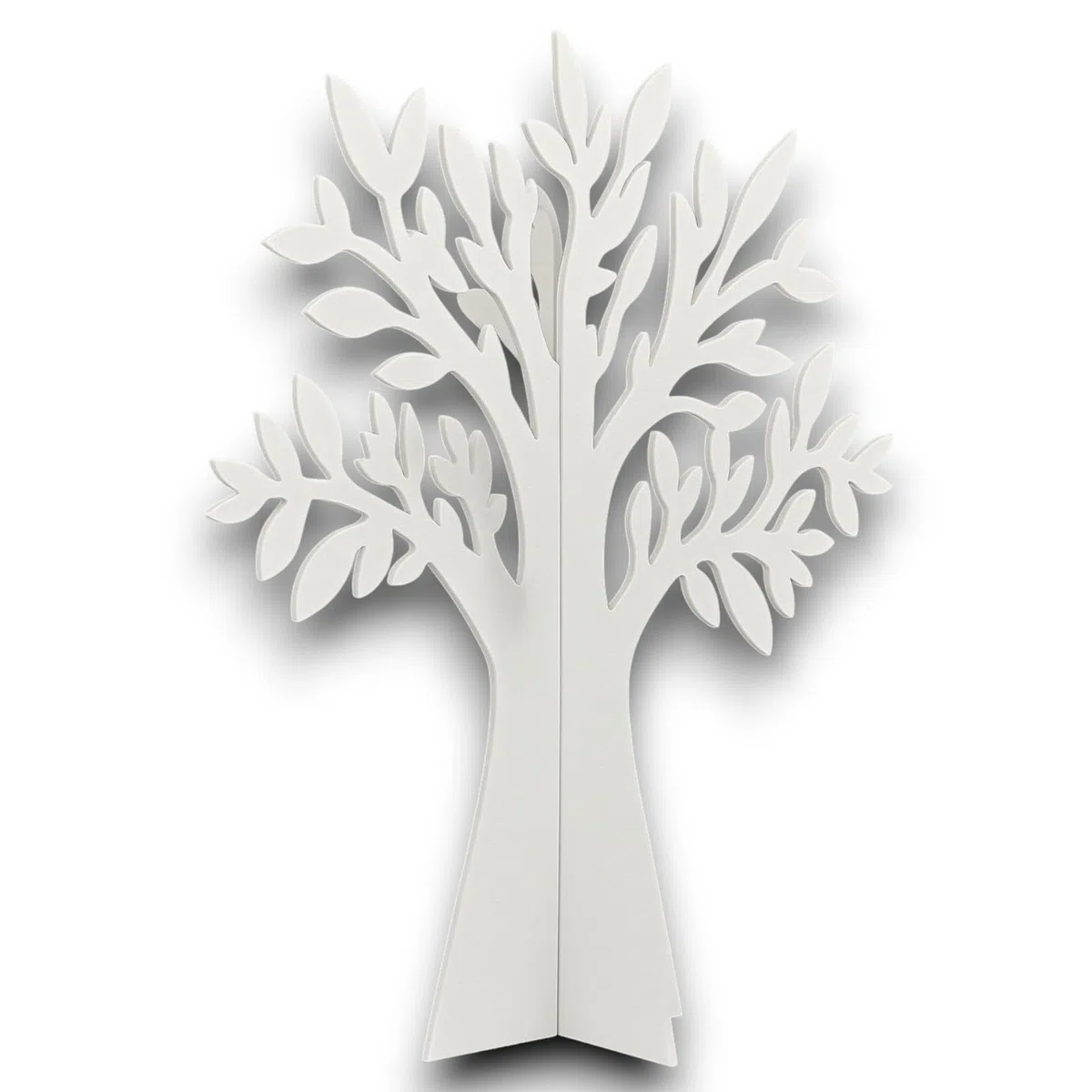 Albero della Vita in Legno Bianco h. 80 cm Decorazione a Forma di Albero dei Desideri, Espositore Bijoux, per Tableau Matrimonio,Comunione, segnaposto Natale bomboniere Fai da Te