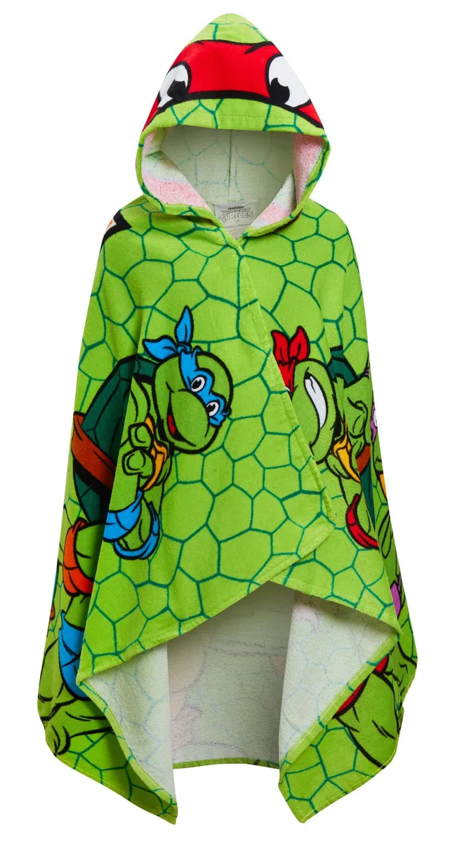 Asciugamano con cappuccio Tartarughe Ninja Teenage Mutant Poncho Raphael 100% cotone Asciugamano da spiaggia Vestire Asciugamano da bagno Avvolgente