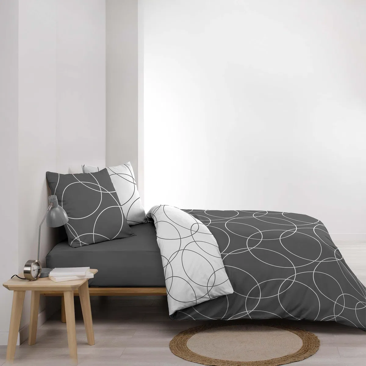 douceur d 'intérieur Parure con Copripiumino in Poliestere, Multicolore, Poliestere, Multicolore, 240 x 220 cm