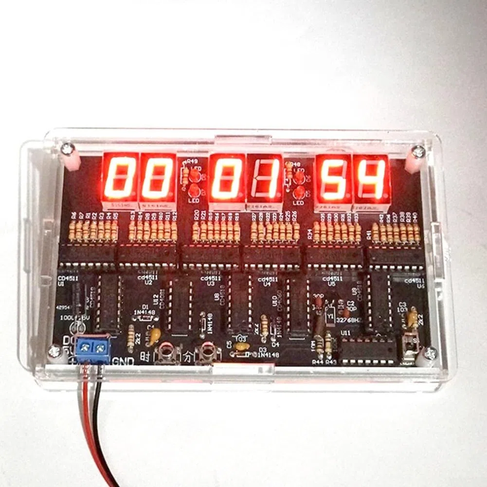 La scelta degli appassionati di saldatura costruisci il tuo orologio elettronico con questo coinvolgente kit di progetti fai da te (parti + guscio)