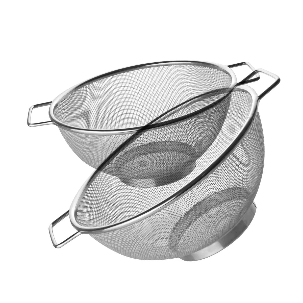 Fackelmann Set Scolapasta 20 e 26 cm, Colapasta In Acciaio Inossidabile - Rete Fine Per Drenaggio Rapido - Per Quinoa, Cereali, Riso, Frutta, Verdura E Pasta - Lavabili in lavastoviglie