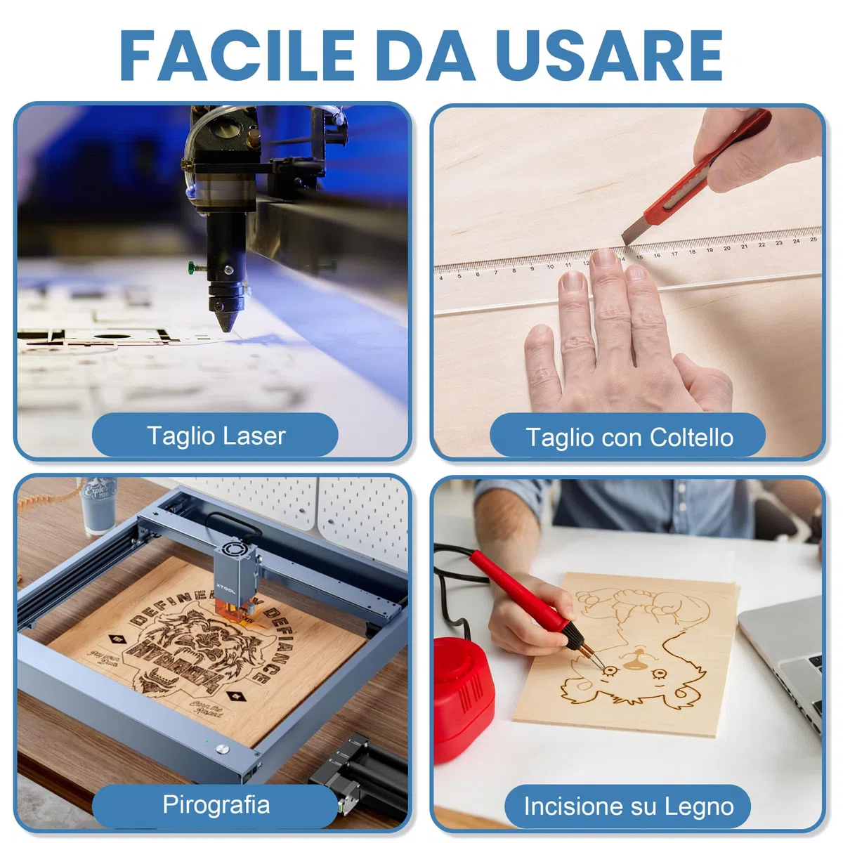 ROBOTIME Fogli di compensato non finiti, 16 pezzi, 300 x 300 x 3 mm, tavola in legno di noce per artigianato, pittura, arte pirografica, decorazione della casa fai da te e kit di modellismo