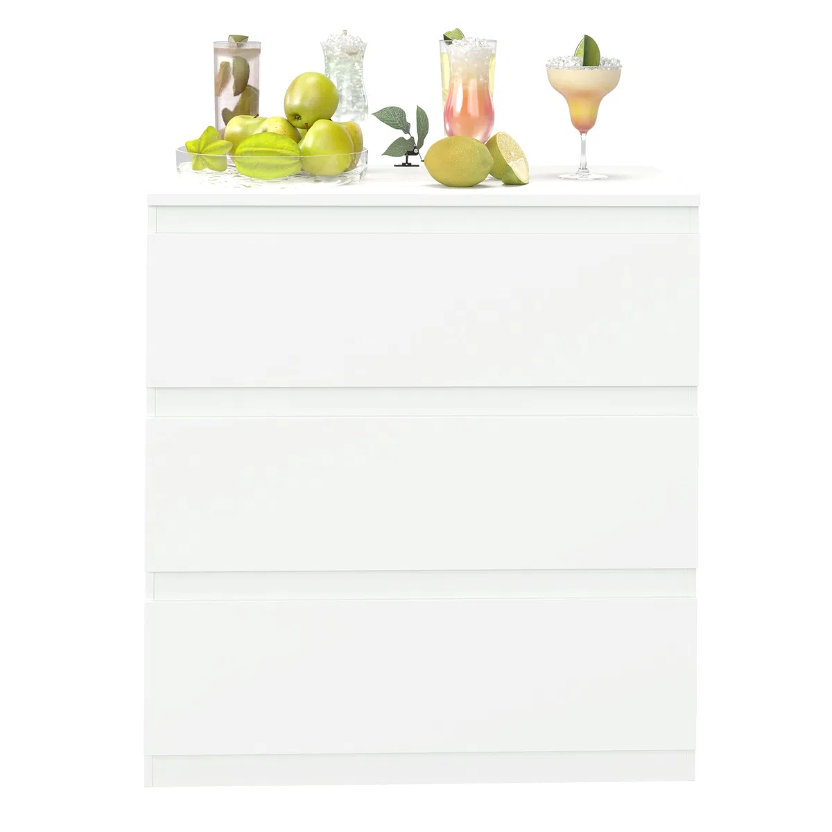 Armadio Camera da Letto, Cassettiera Camera da Letto, Armadio Cameretta Salvaspazio con 3 cassetti, Mobile Soggiorno Moderno Bianco 70x40 x75cm(bianca, 3 cassetti)