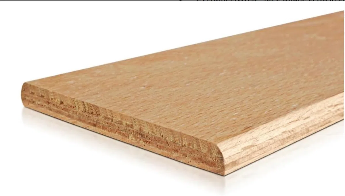 Generico KIT 10 Listelli Curvati in Legno di Faggio Multistrato - Ricambio per Doga – 6,7 X 79 X 0,8 Cm - Alta resistenza - compatibili Universali