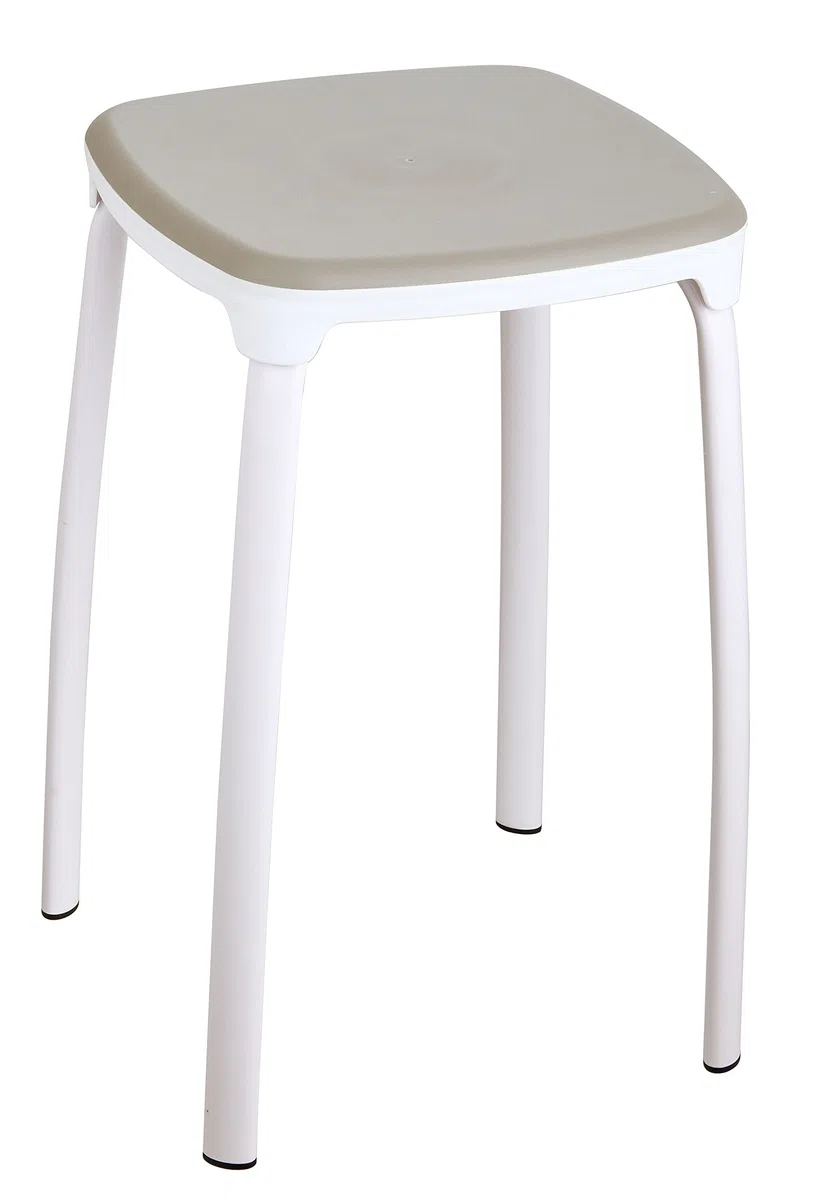 King Collection King Home S1407209/C Sgabello Grigio Tortora in Polipropilene