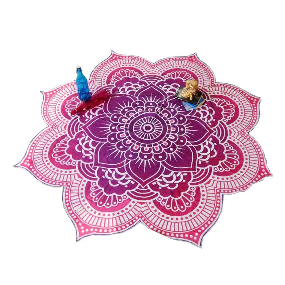 Mandala Rotonda Arazzo Modello Lotus Telo Blanket Tovaglia Home Decor Bohemian Yoga Mat
