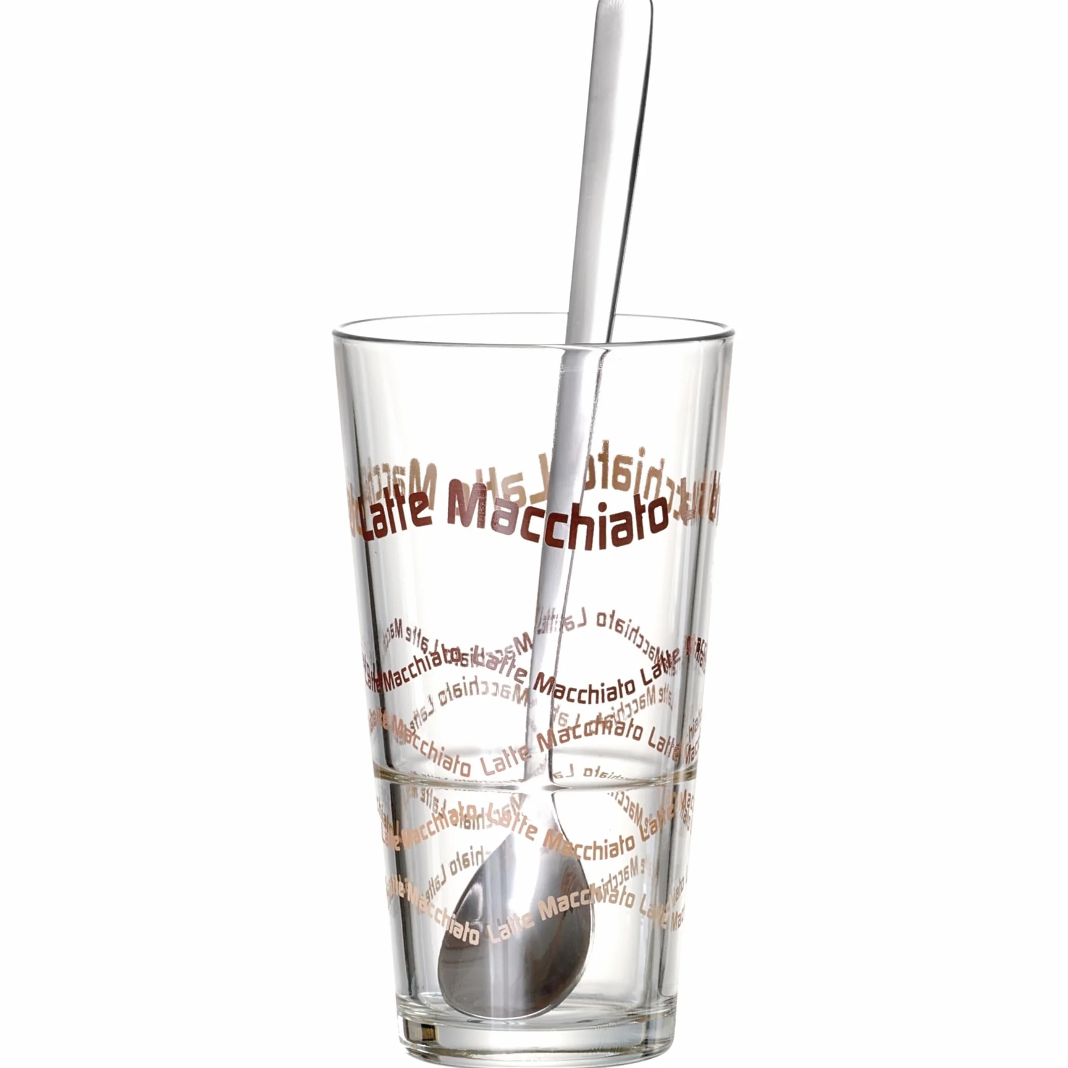 Ritzenhoff & Breker 124200 Latte Macchiato - Set di 8 Pezzi, Bicchieri + cucchiaino