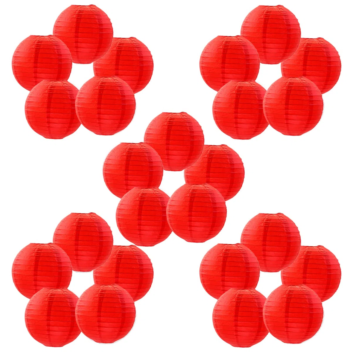 12 Pezzi Palla di Carta Lanterna, Lanterna di Carta Rosso, Decorazione Lanterna, Applica a per Decorazione di Matrimonio, Casa, Natale, Feste Ecc(Rosso)