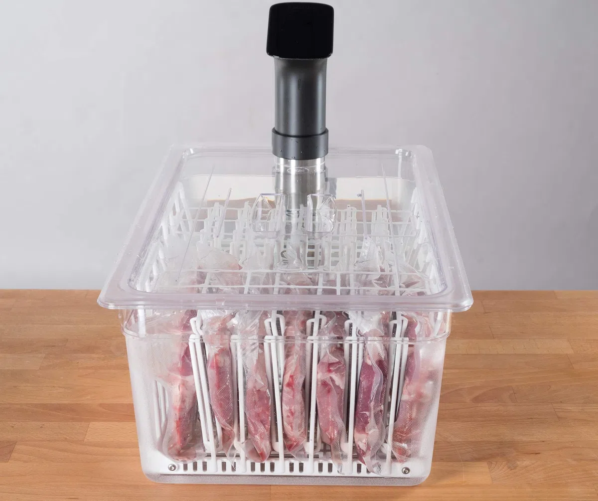 LIPAVI Sous Vide – Modello N20X | Rastrelliera professionale | Accessori in acciaio inossidabile (316L) per cucina | In acciaio inossidabile, regolabile, pieghevole