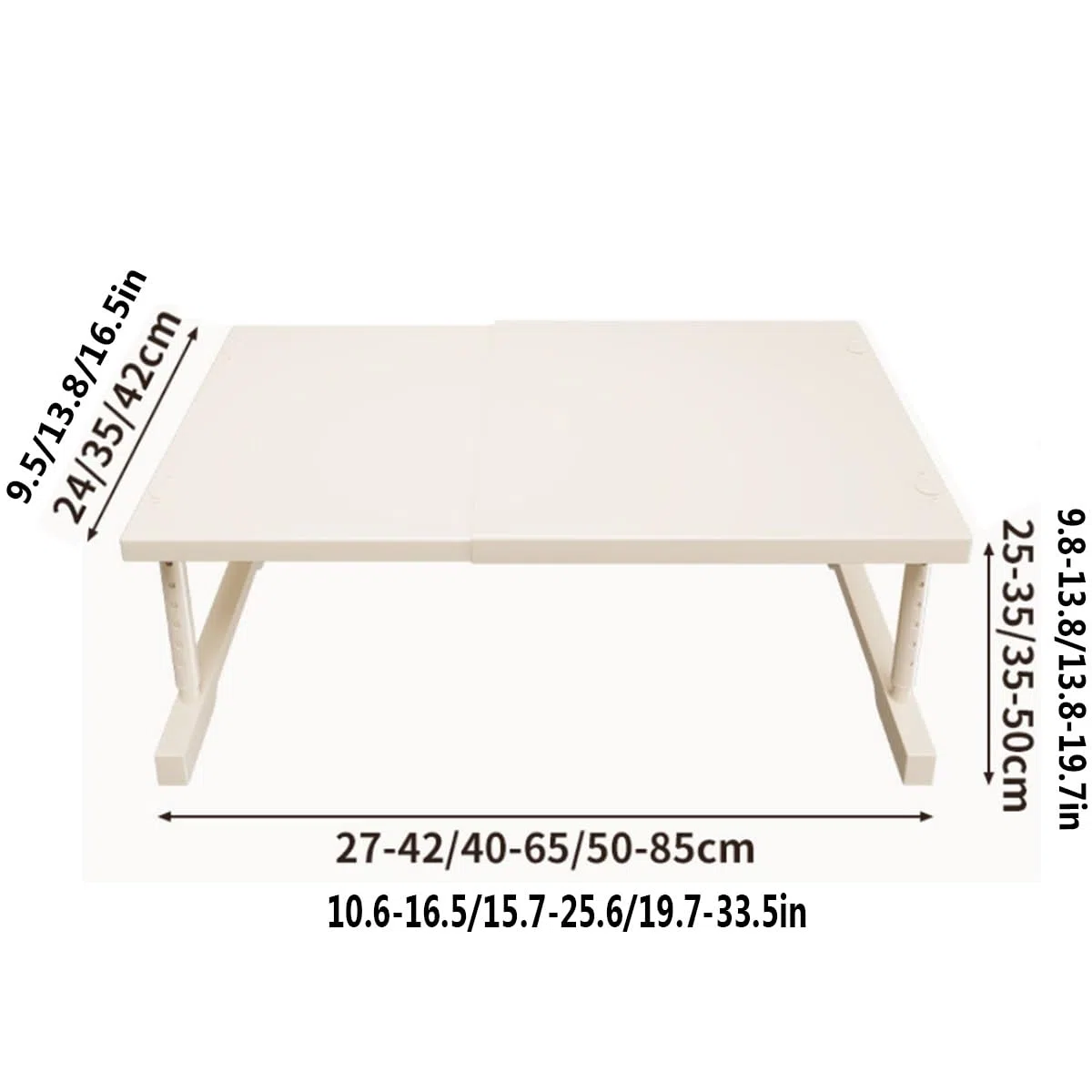 Mensola Estensibile per Armadio, Scaffale Telescopico Estensibile per Armadio,Ripiano Salvaspazio Cucina,Acciaio Al Carbonio Scaffale Portaoggetti Espandibile(White:L50-85cm,W42cm-H35-50cm)