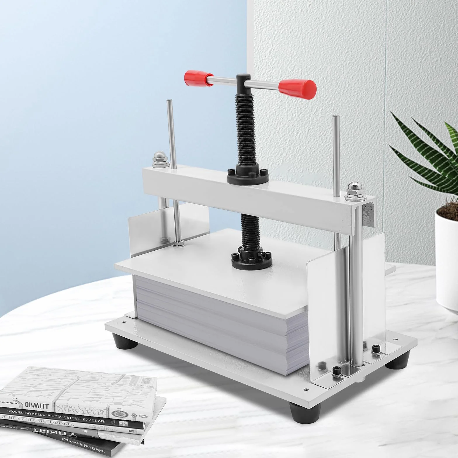 Pressa manuale per carta, formato A4 Heavy Press Bookbinder per carta A4 con barra di equilibrio, per fatture, ricevute, libri